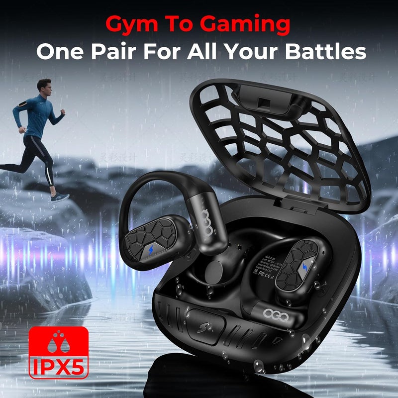 OEQ Store Open-Ear Bluetooth Earbuds - 24H Playtime, IPX5 Waterproof, Comfortable Clip-On Design for Workouts, Office, and Sensitive Ears with Secure Fit & Crystal Sound - Image 5
